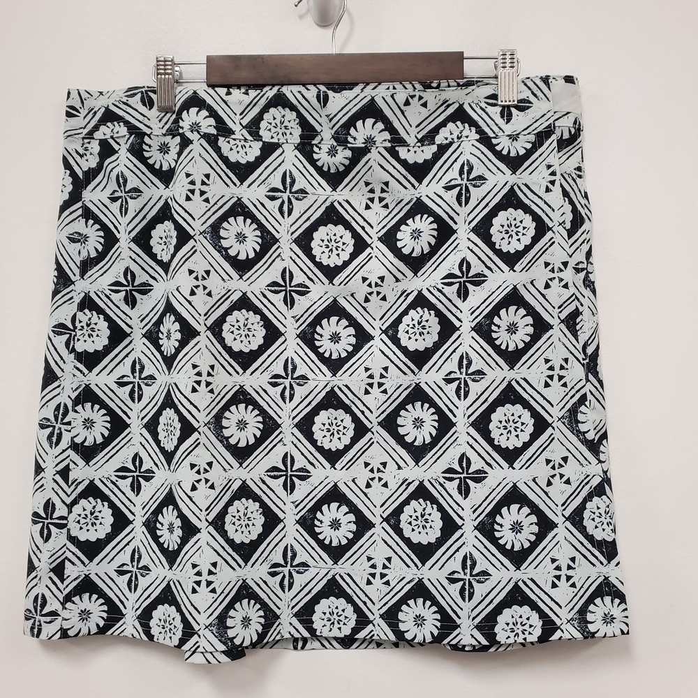 Ripskirt Hawaii Womens Length 2 Blue Tropical Floral Adjustable Wrap Skirt L - Picture 1 of 9